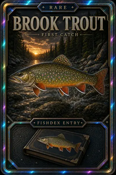 Brook Trout collectible fishing card — rare