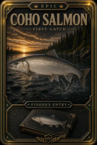 Coho Salmon collectible fishing card — epic