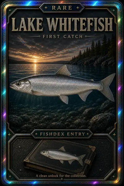 Lake Whitefish collectible fishing card — rare