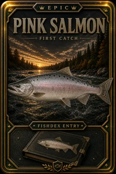 Pink Salmon collectible fishing card — epic