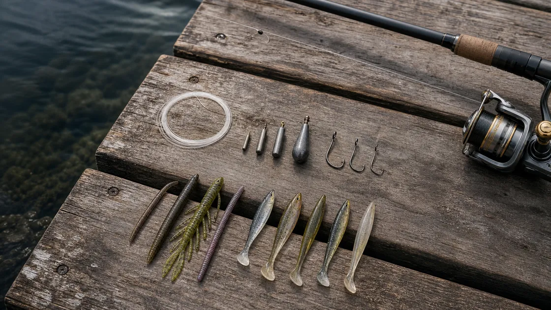 Drop shot rigging components for Ontario smallmouth bass