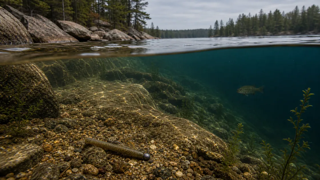 Ontario rock and weed transition where a Ned rig fits for smallmouth bass