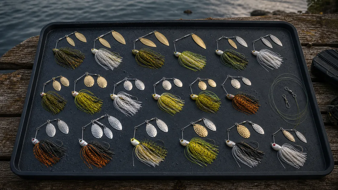 Spinnerbait blade and skirt options for Ontario pike water clarity decisions