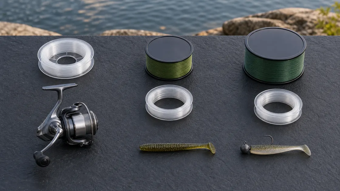 Three smallmouth bass line systems for mono, fluorocarbon, and braid-to-leader presentations