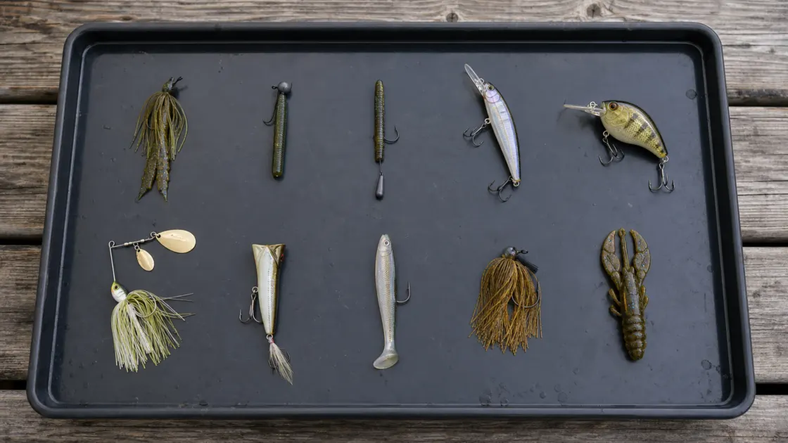 Smallmouth bass lure selection for Ontario clear water, stained water, rivers, and deep structure